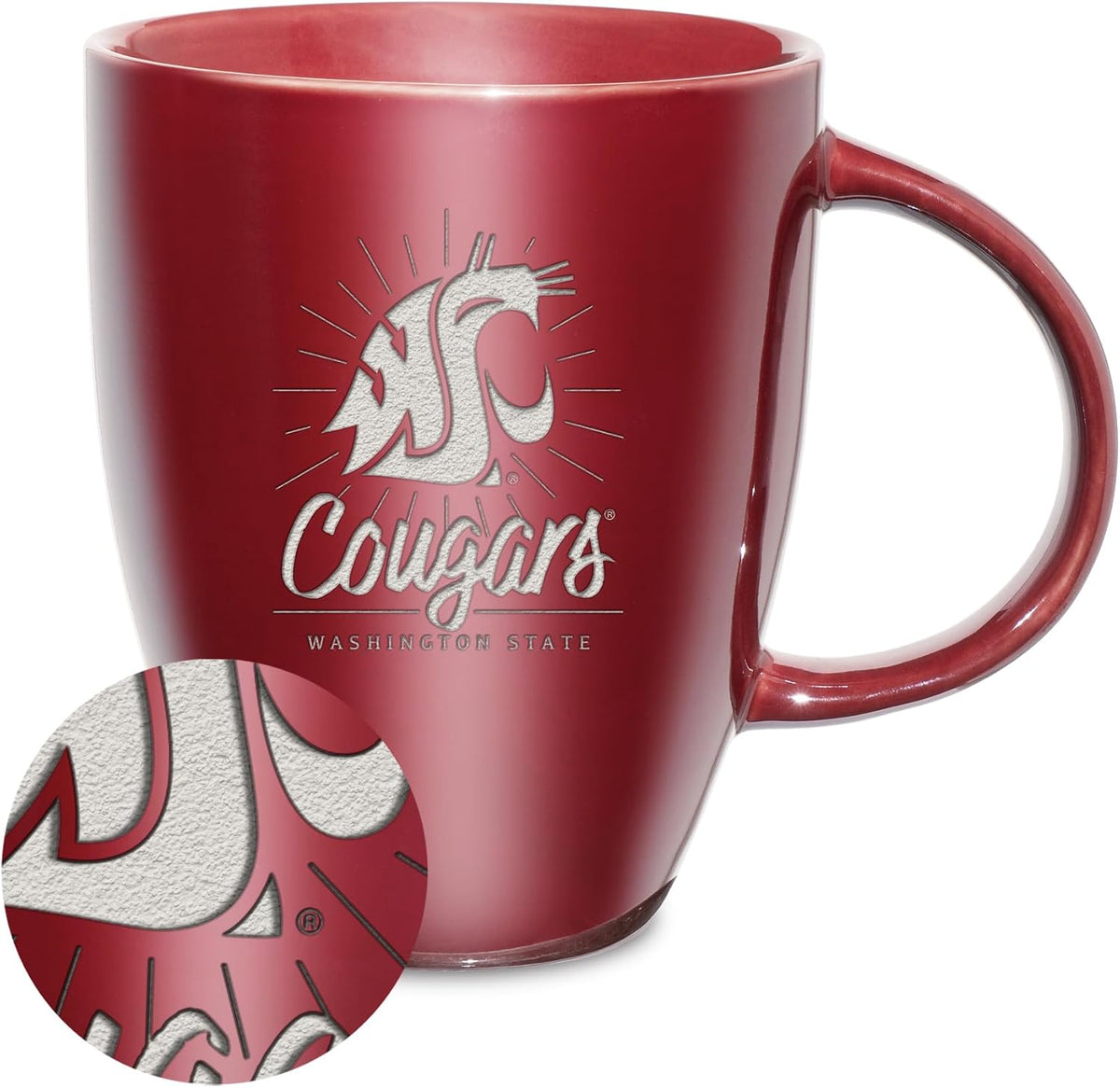 NCAA 18oz Laser Engraved Ceramic Lustre Mug - Coffee-Tea - Colors C