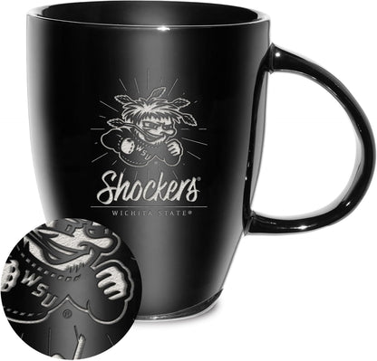 NCAA 18oz Laser Engraved Ceramic Lustre Mug - Coffee-Tea - Colors C