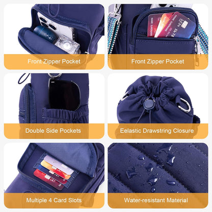 Water Bottle Bag 40 oz Crossbody Holder for Walking Hiking Insulated Carrier Purse with Adjustable Strap
