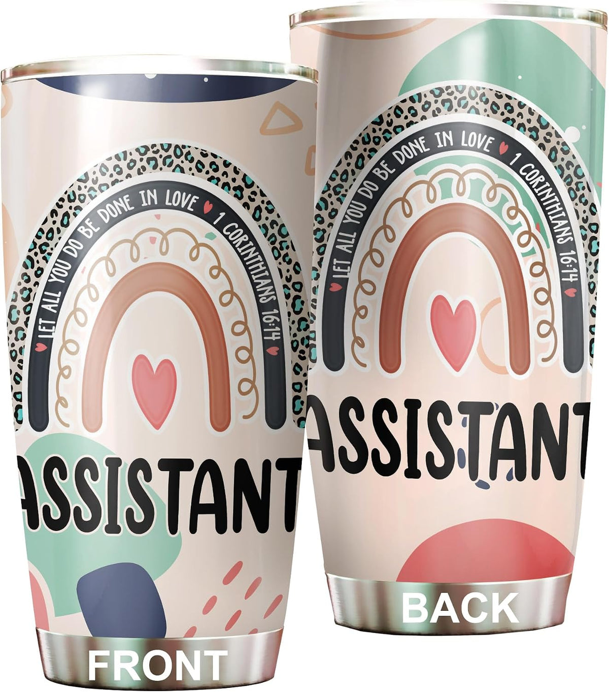 Let All You Do Be Done In Love Postal Clerk Tumbler Stainless Steel 20oz, Office Gifts Women Men Work Friends Coworker, Driking Coffee Cup For Birthday Christmas - Colors F
