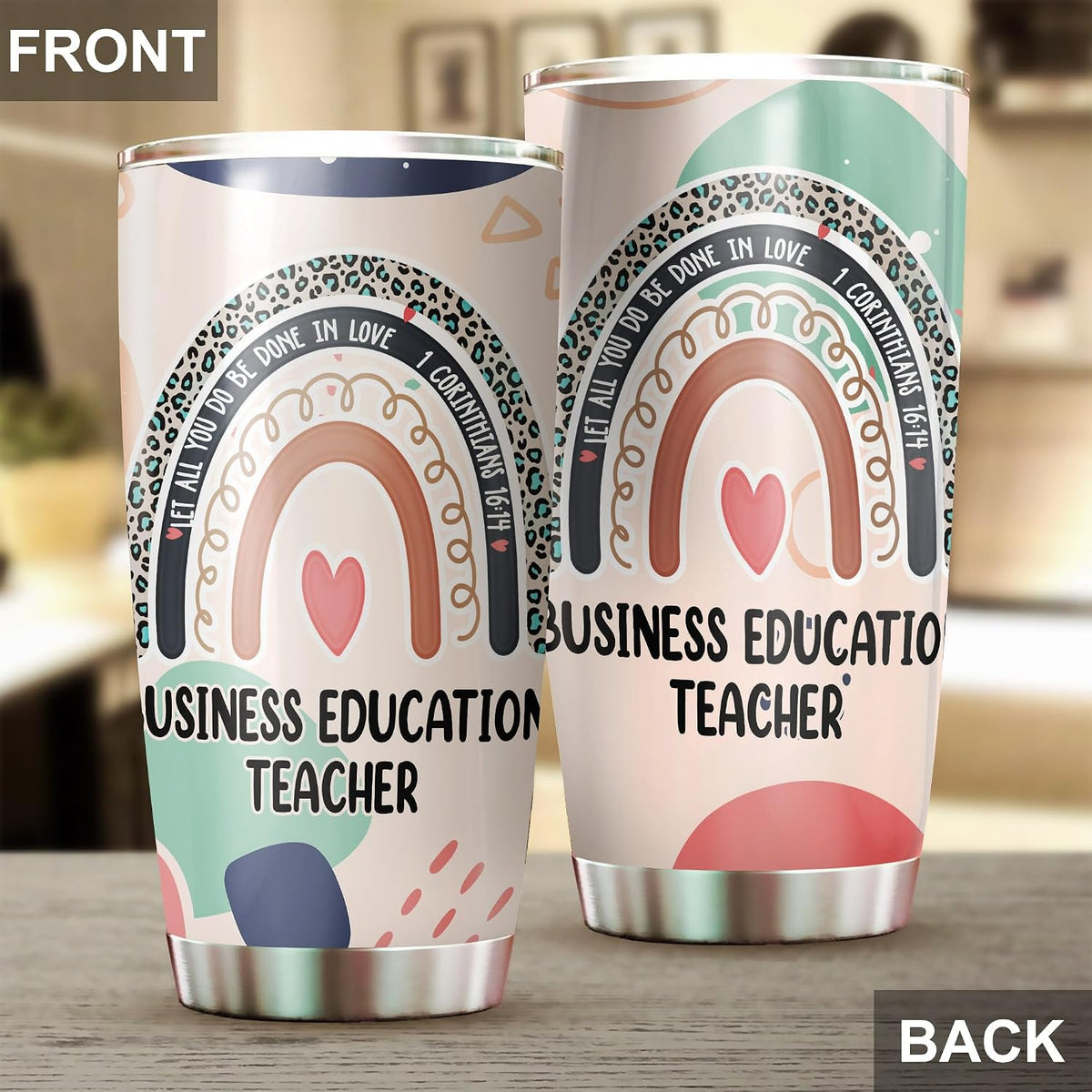 Let All You Do Be Done In Love Postal Clerk Tumbler Stainless Steel 20oz, Office Gifts Women Men Work Friends Coworker, Driking Coffee Cup For Birthday Christmas - Colors F