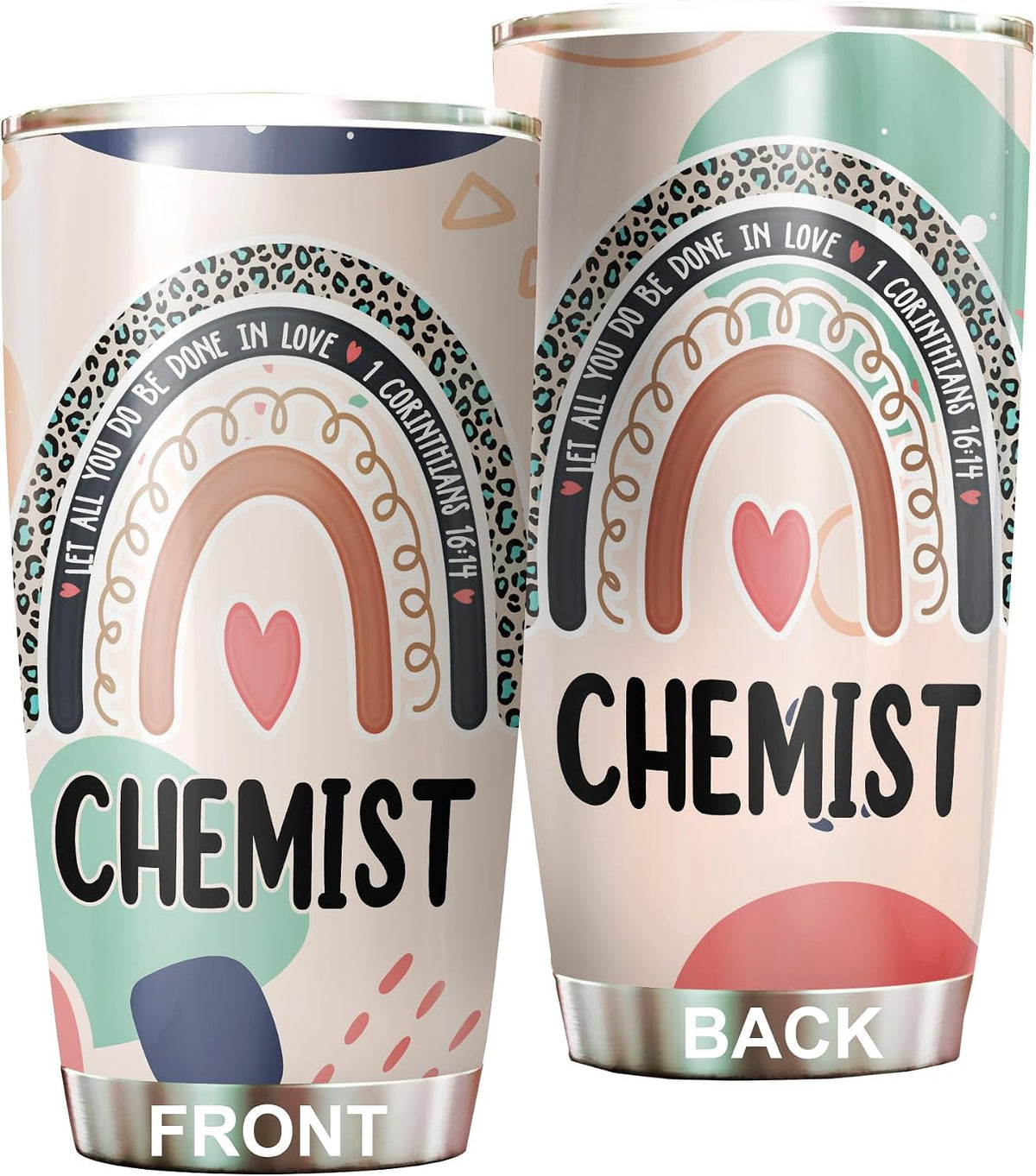 Let All You Do Be Done In Love Postal Clerk Tumbler Stainless Steel 20oz, Office Gifts Women Men Work Friends Coworker, Driking Coffee Cup For Birthday Christmas - Colors F