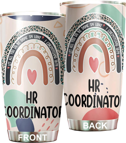 Let All You Do Be Done In Love Postal Clerk Tumbler Stainless Steel 20oz, Office Gifts Women Men Work Friends Coworker, Driking Coffee Cup For Birthday Christmas - Colors F