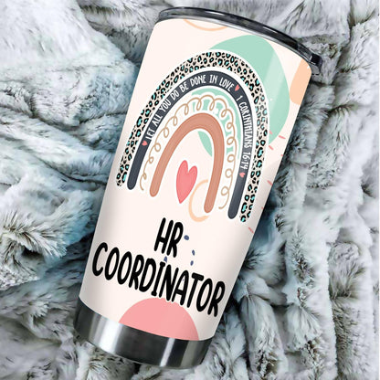 Let All You Do Be Done In Love Postal Clerk Tumbler Stainless Steel 20oz, Office Gifts Women Men Work Friends Coworker, Driking Coffee Cup For Birthday Christmas - Colors F