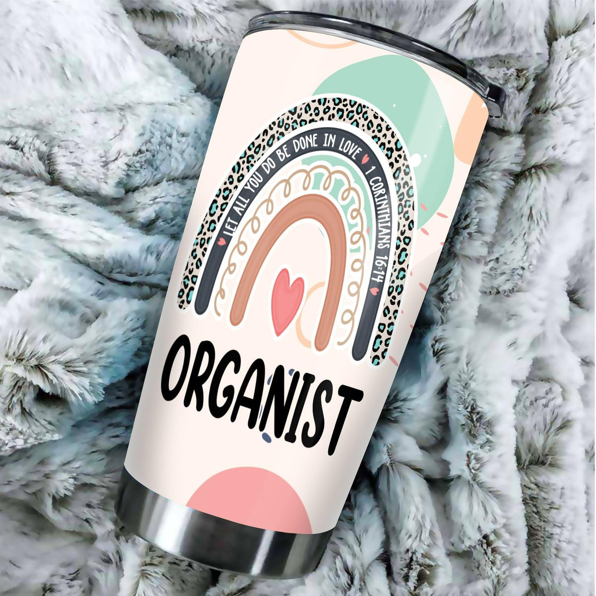 Let All You Do Be Done In Love Postal Clerk Tumbler Stainless Steel 20oz, Office Gifts Women Men Work Friends Coworker, Driking Coffee Cup For Birthday Christmas - Colors F