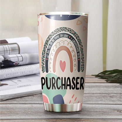 Let All You Do Be Done In Love Postal Clerk Tumbler Stainless Steel 20oz, Office Gifts Women Men Work Friends Coworker, Driking Coffee Cup For Birthday Christmas - Colors F