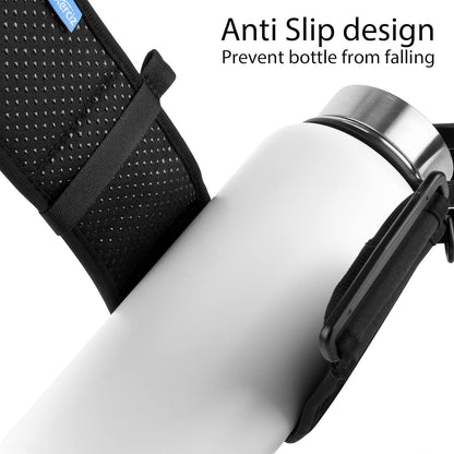 Water Bottle Carrier Holder with Adjustable Shoulder Strap Universal Bottle Sling for Walking Hiking Camping