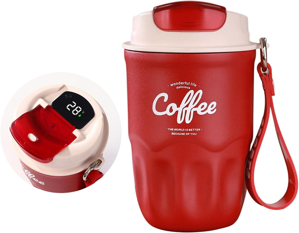 Stainless Steel Coffee Mug, Insulated Coffee Mug with Handle, Insulated -Tumbler with Lid & Handle, Leakproof, Keep Hot/Ice, Tea & Beers, for Home, Offices & Outdoor Use
