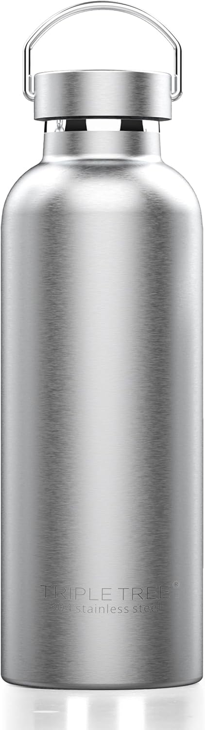 34 OZ Uninsulated Single Walled Stainless Steel Sports Water Bottle 18/8 Food Grade for Cyclists, Runners, Hikers, Beach Goers, Picnics, Camping - BPA Free