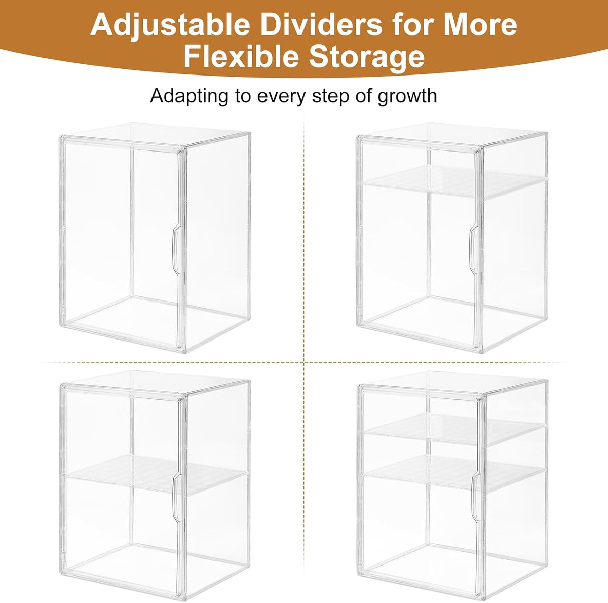 Baby Bottle Organizer – 3 Tier Bottle Storage Organizer Baby for Nipples, Pump Parts, Food Jars – Clear Acrylic Bottle Station Organizer for Countertop and Kitchen, Gifts for New Mom
