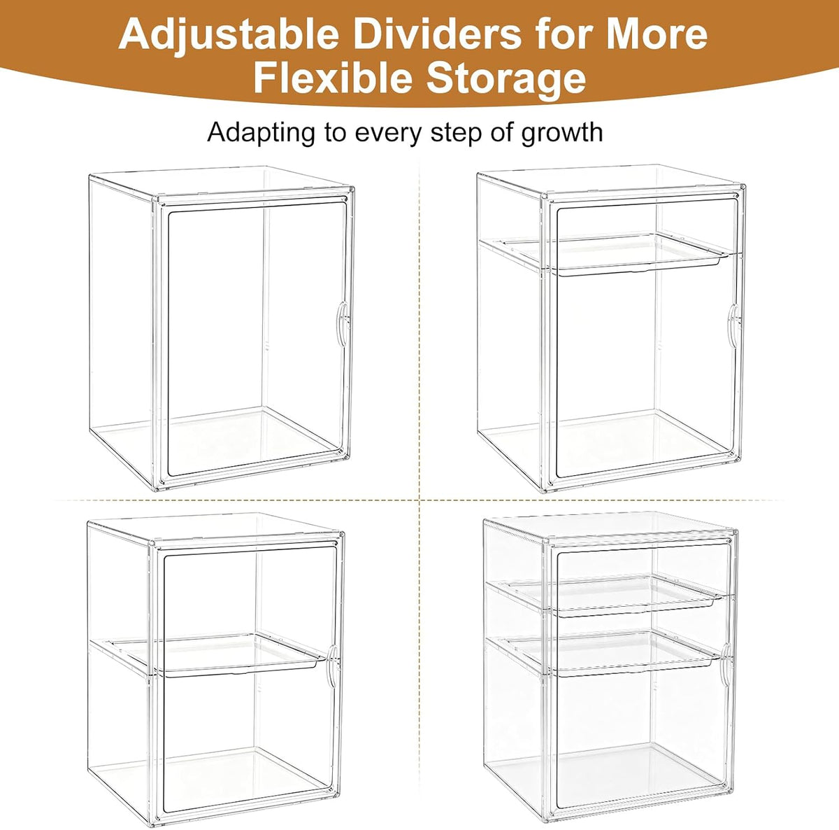 Baby Bottle Organizer – 3 Tier Bottle Storage Organizer Baby for Nipples, Pump Parts, Food Jars – Clear Acrylic Bottle Station Organizer for Countertop and Kitchen, Gifts for New Mom