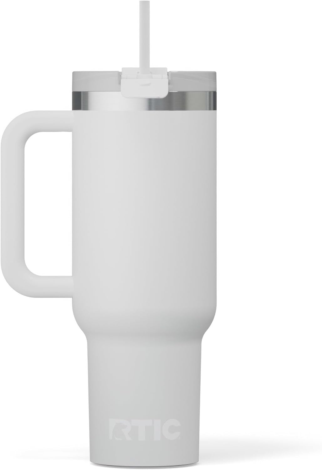 30 oz Road Trip Tumbler Double-Walled Insulated Stainless Steel Portable Travel Coffee Mug Cup with Lid, Handle and Straw, Midnight Dust Metallic - Colors A