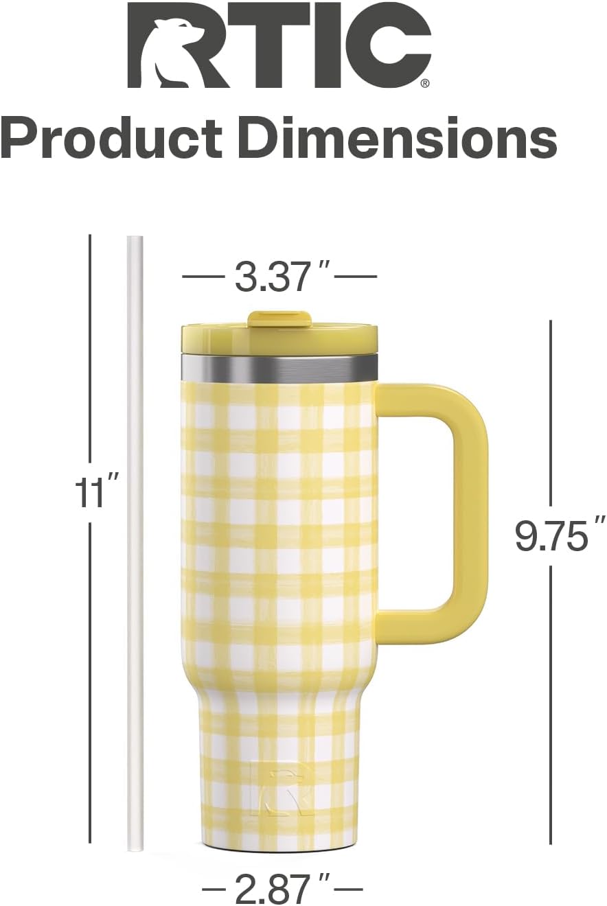 30 oz Road Trip Tumbler Double-Walled Insulated Stainless Steel Portable Travel Coffee Mug Cup with Lid, Handle and Straw, Midnight Dust Metallic - Colors A