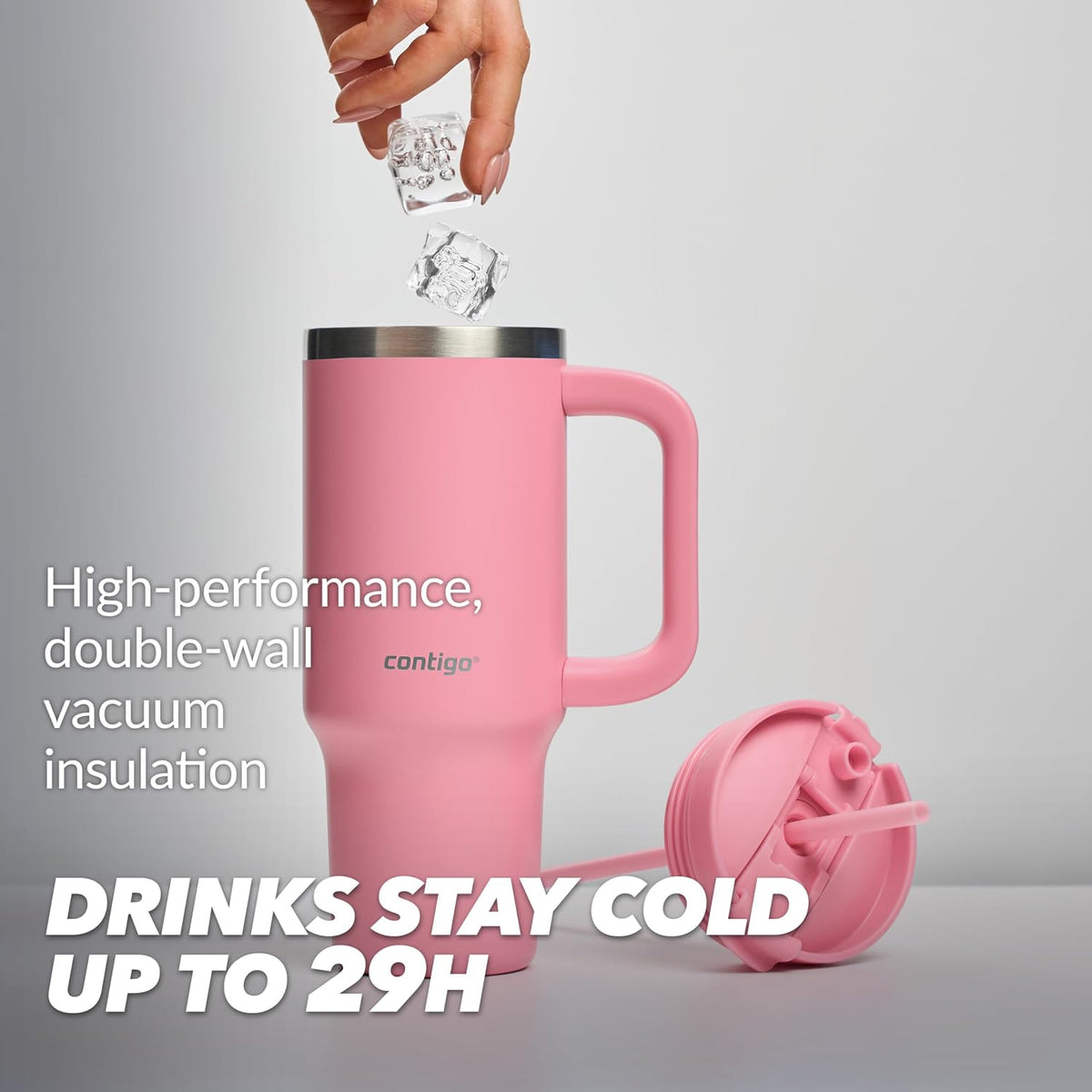 Streeterville 40oz Tumbler, Stainless Steel Vacuum Insulated, Leak-Proof, Cold for 29 Hours, Reef