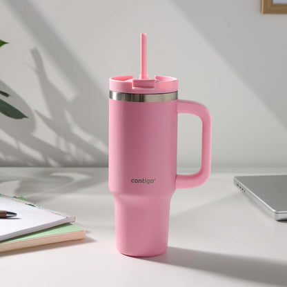 Streeterville 40oz Tumbler, Stainless Steel Vacuum Insulated, Leak-Proof, Cold for 29 Hours, Reef