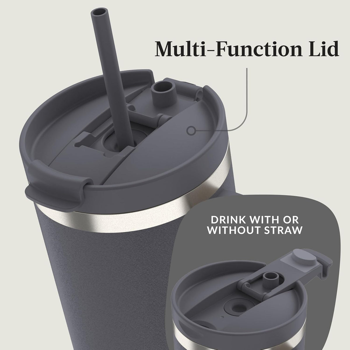 Streeterville 40oz Tumbler, Stainless Steel Vacuum Insulated, Leak-Proof, Cold for 29 Hours, Reef