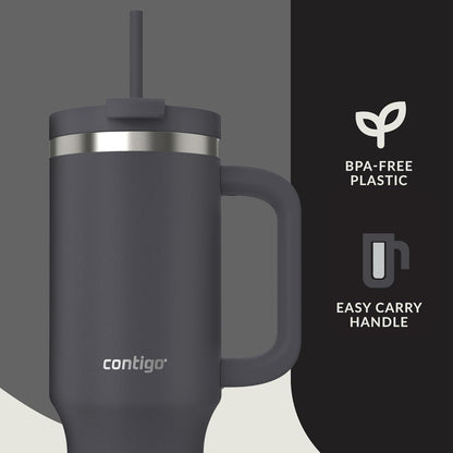 Streeterville 40oz Tumbler, Stainless Steel Vacuum Insulated, Leak-Proof, Cold for 29 Hours, Reef