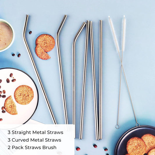 6 Pack Stainless Steel Straw for Stanley 40 oz 30 oz Tumbler