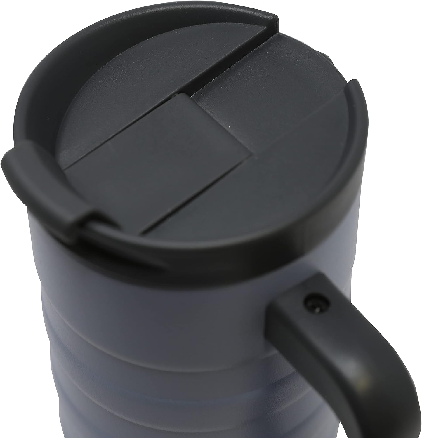 14 oz Insulated Coffee Mug with Handle - Stainless Steel Thermo with Secure Lid - Hot & Cold Cup - Slate Gray