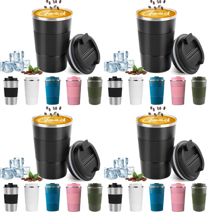 Insulated Travel Coffee Mug, Stainless Steel Coffee Cup with Leakproof Lid