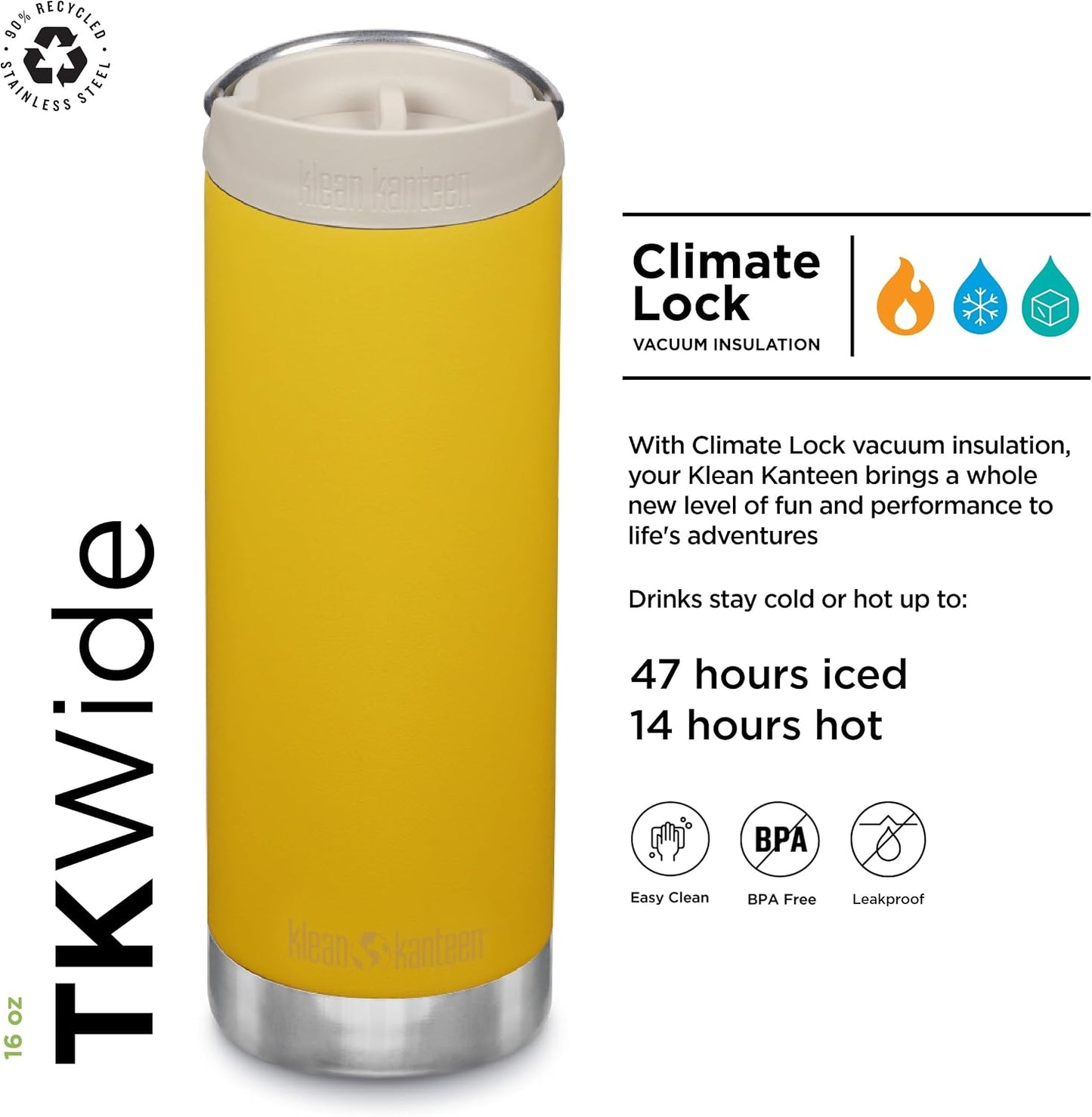 16oz TKWide Insulated Coffee Tumbler with Café Cap - Corsair