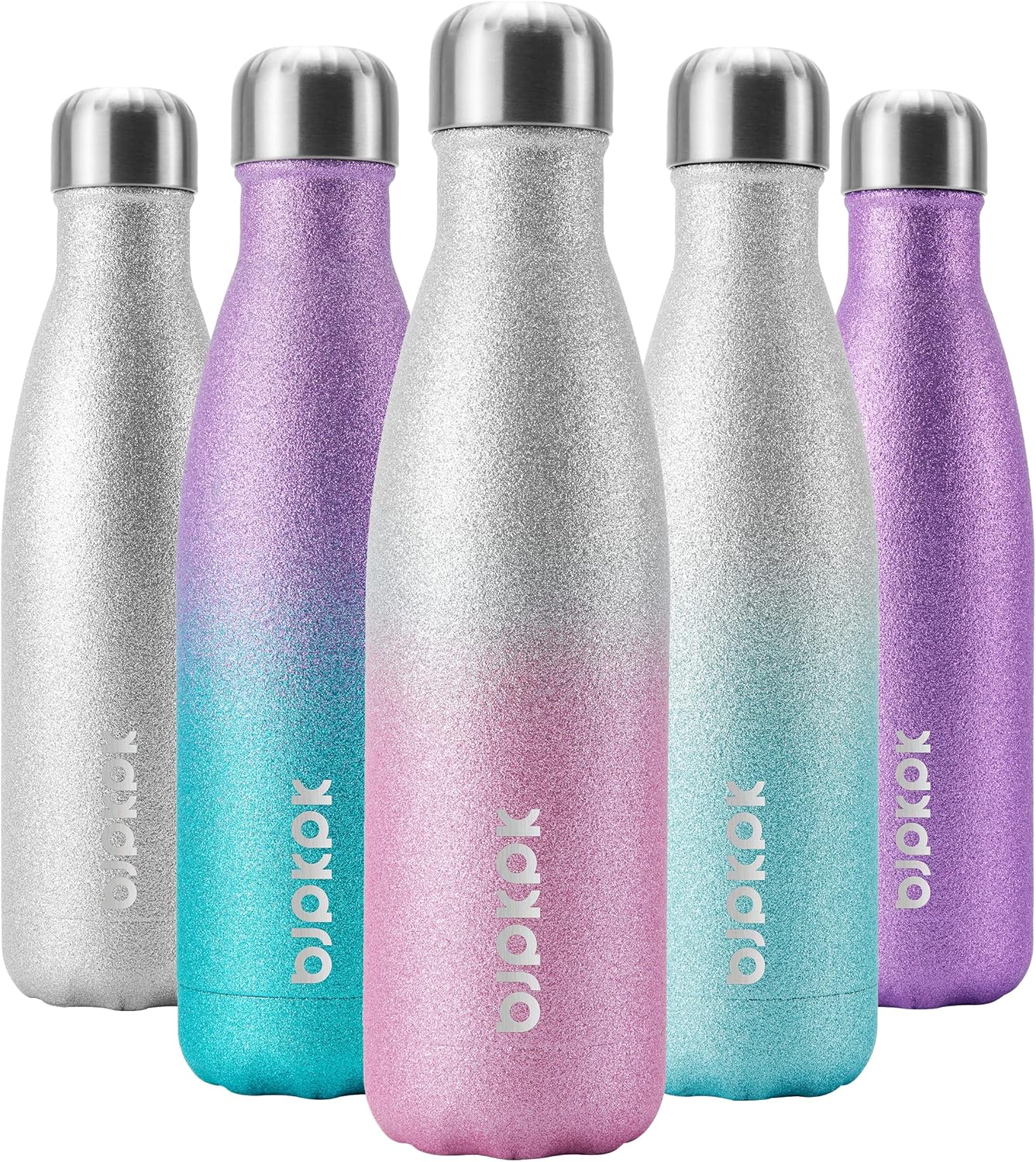 BJPKPK Insulated Water Bottle 12oz Small Stainless Steel Water Bottles Reusable Metal Thermal Keep Cold and Hot,Dreamy Purple - Colors B