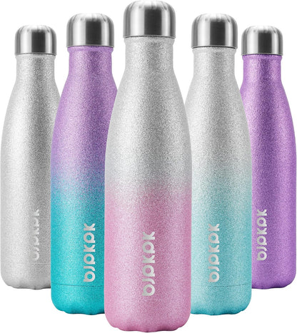 BJPKPK Insulated Water Bottle 12oz Small Stainless Steel Water Bottles Reusable Metal Thermal Keep Cold and Hot,Dreamy Purple - Colors B