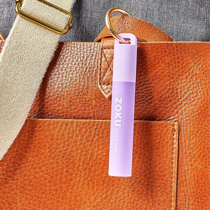 ZOKU Reusable Metal Straw with Case for Travel, Teal - Collapsible Stainless Steel Drinking Straw with Silicone Tip and Cleaner Brush, Ideal for Key Chains, Pockets, Purses