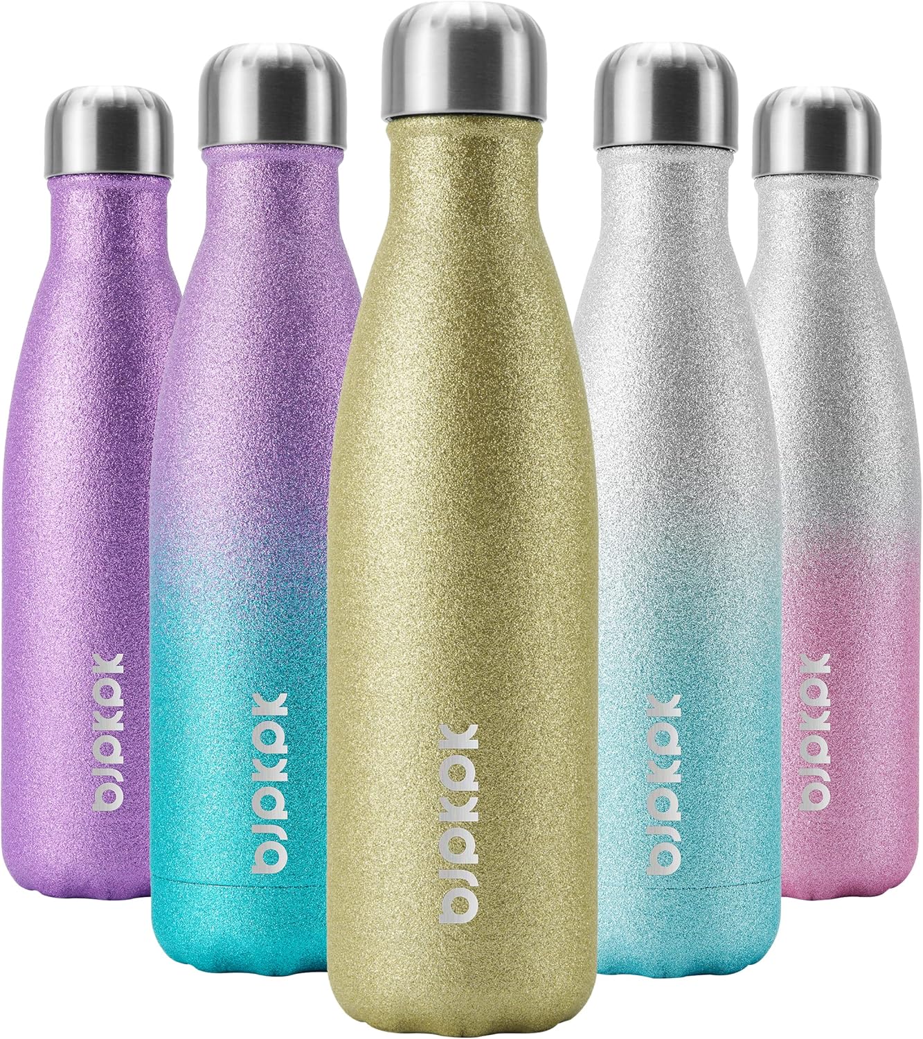 BJPKPK Insulated Water Bottle 12oz Small Stainless Steel Water Bottles Reusable Metal Thermal Keep Cold and Hot,Dreamy Purple - Colors A