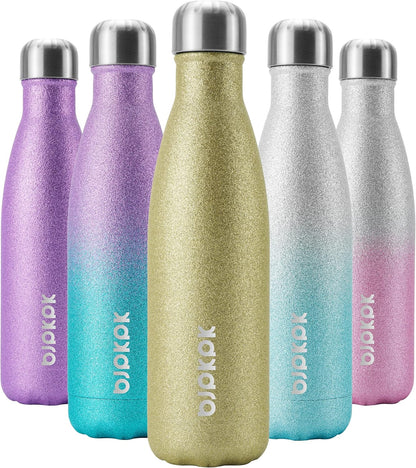 BJPKPK Insulated Water Bottle 12oz Small Stainless Steel Water Bottles Reusable Metal Thermal Keep Cold and Hot,Dreamy Purple - Colors A