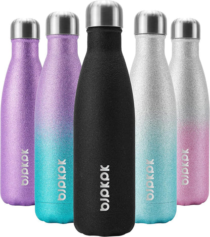 BJPKPK Insulated Water Bottle 12oz Small Stainless Steel Water Bottles Reusable Metal Thermal Keep Cold and Hot,Dreamy Purple - Colors B