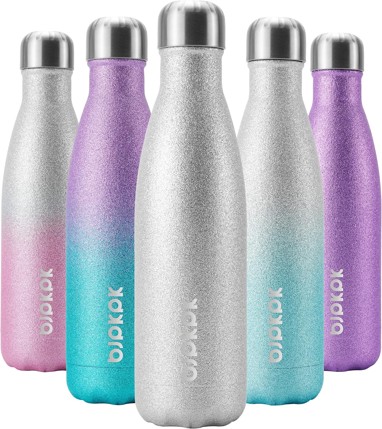 BJPKPK Insulated Water Bottle 12oz Small Stainless Steel Water Bottles Reusable Metal Thermal Keep Cold and Hot,Dreamy Purple - Colors B