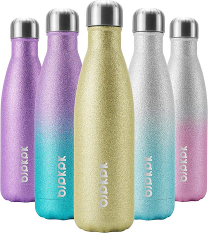 BJPKPK Insulated Water Bottle 12oz Small Stainless Steel Water Bottles Reusable Metal Thermal Keep Cold and Hot,Dreamy Purple - Colors A