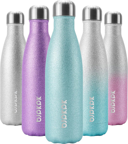 BJPKPK Insulated Water Bottle 12oz Small Stainless Steel Water Bottles Reusable Metal Thermal Keep Cold and Hot,Dreamy Purple - Colors B