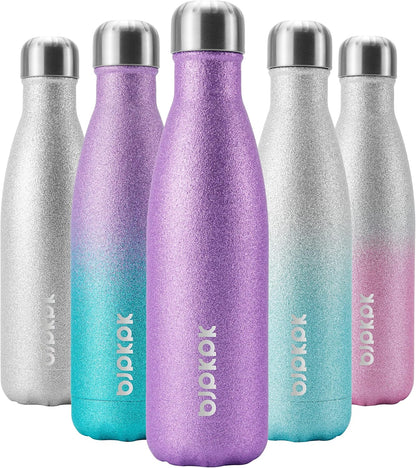 BJPKPK Insulated Water Bottle 12oz Small Stainless Steel Water Bottles Reusable Metal Thermal Keep Cold and Hot,Dreamy Purple - Colors B