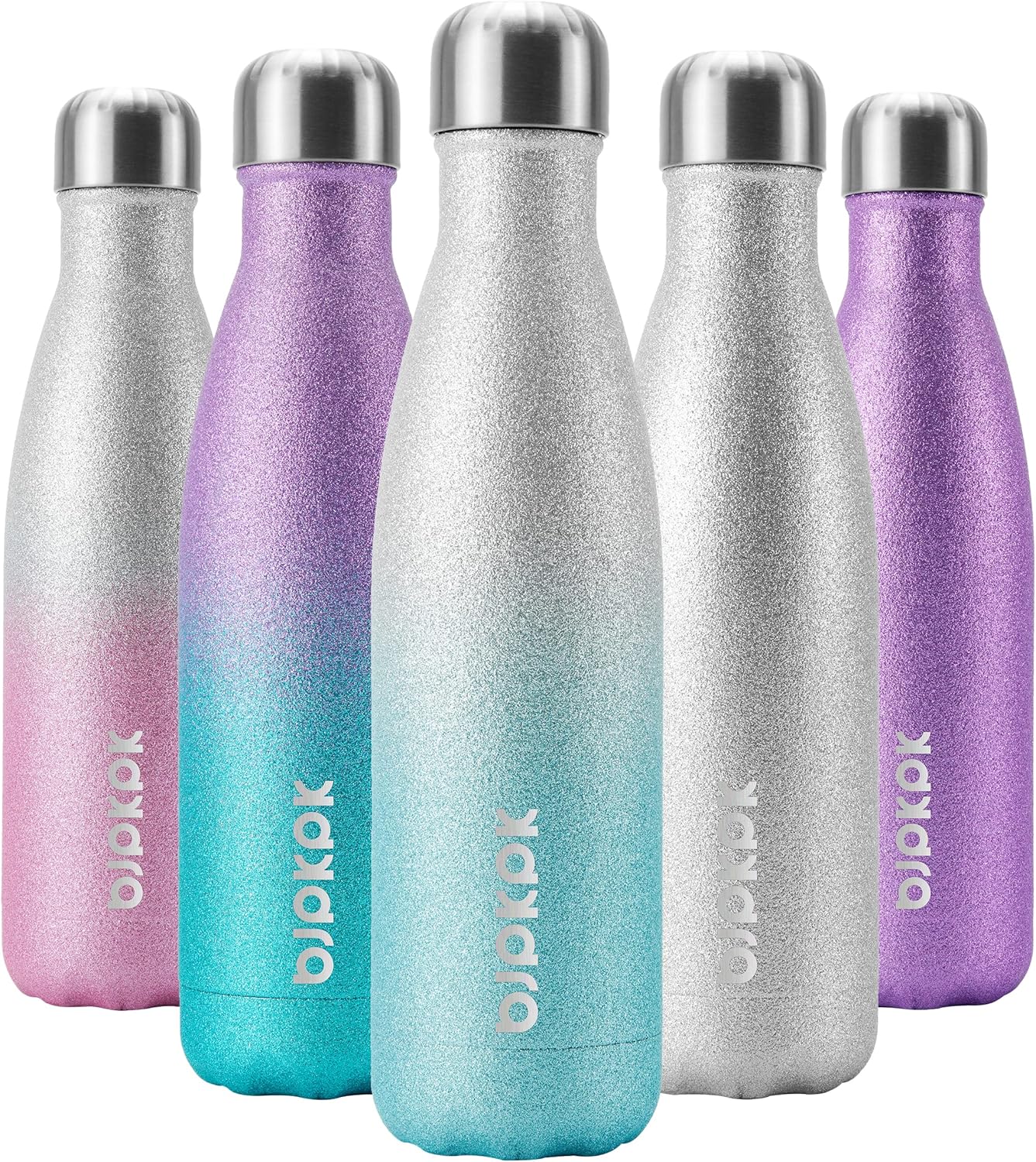 BJPKPK Insulated Water Bottle 12oz Small Stainless Steel Water Bottles Reusable Metal Thermal Keep Cold and Hot,Dreamy Purple - Colors A