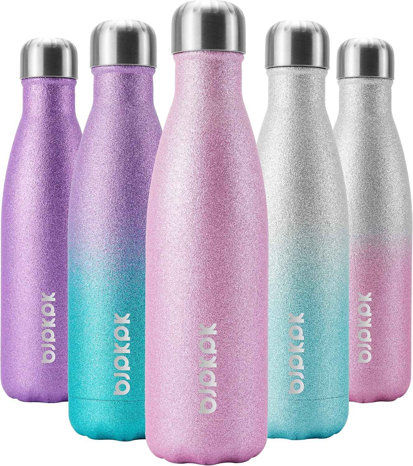 BJPKPK Insulated Water Bottle 12oz Small Stainless Steel Water Bottles Reusable Metal Thermal Keep Cold and Hot,Dreamy Purple - Colors A