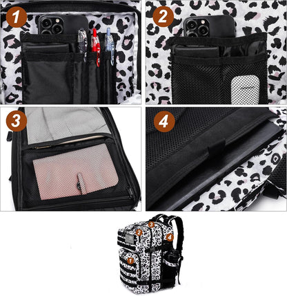 LHI Military Tactical Backpack for Men and Women 45L Army 3 Days Assault Pack Bag Large Rucksack with Molle System - Black - Colors B