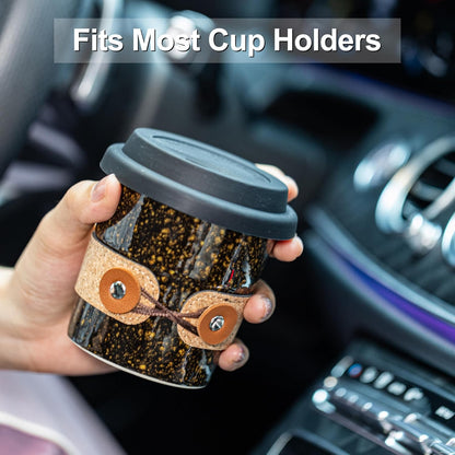 Ceramic Travel Coffee Mug with Lid, Large To Go Coffee Tumbler | Spill Proof Coffee Cup, Microwave and Dishwasher Safe, Large Porcelain Tea Mug with Lid, Coffee Gifts for Men & Women, 13.5oz