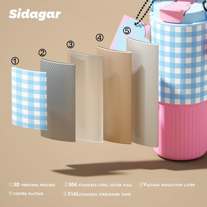 26 oz Insulated Stainless Steel Tumbler with Straw & Handle Black | Leak-proof Water Bottle| Dual Drinking Options with Straw & Spout | Cup Holder Compatible| BPA-Free | Cold 12H| Easy to Clean