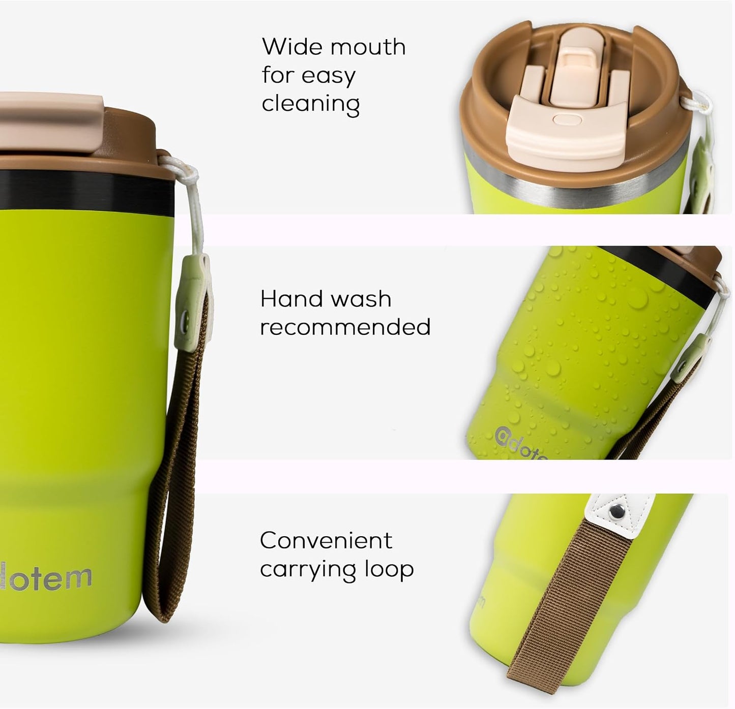 Insulated 16oz Stainless Steel Tumbler Mug Leakproof Double Walled Vacuum Thermal Coffee Cup with 2-in-1 Straw & Lid, Cupholder-Friendly Travel Mug for Hot & Cold Drinks (Pink)