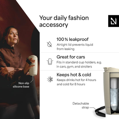 LARS NYSØM Thermo Coffee Mug-to-go with Strap 17oz - Coffee Travel Mug