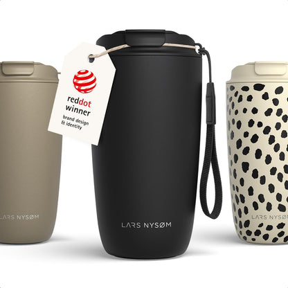 LARS NYSØM Thermo Coffee Mug-to-go with Strap 17oz - Coffee Travel Mug
