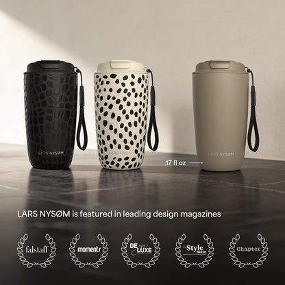 LARS NYSØM Thermo Coffee Mug-to-go with Strap 17oz - Coffee Travel Mug