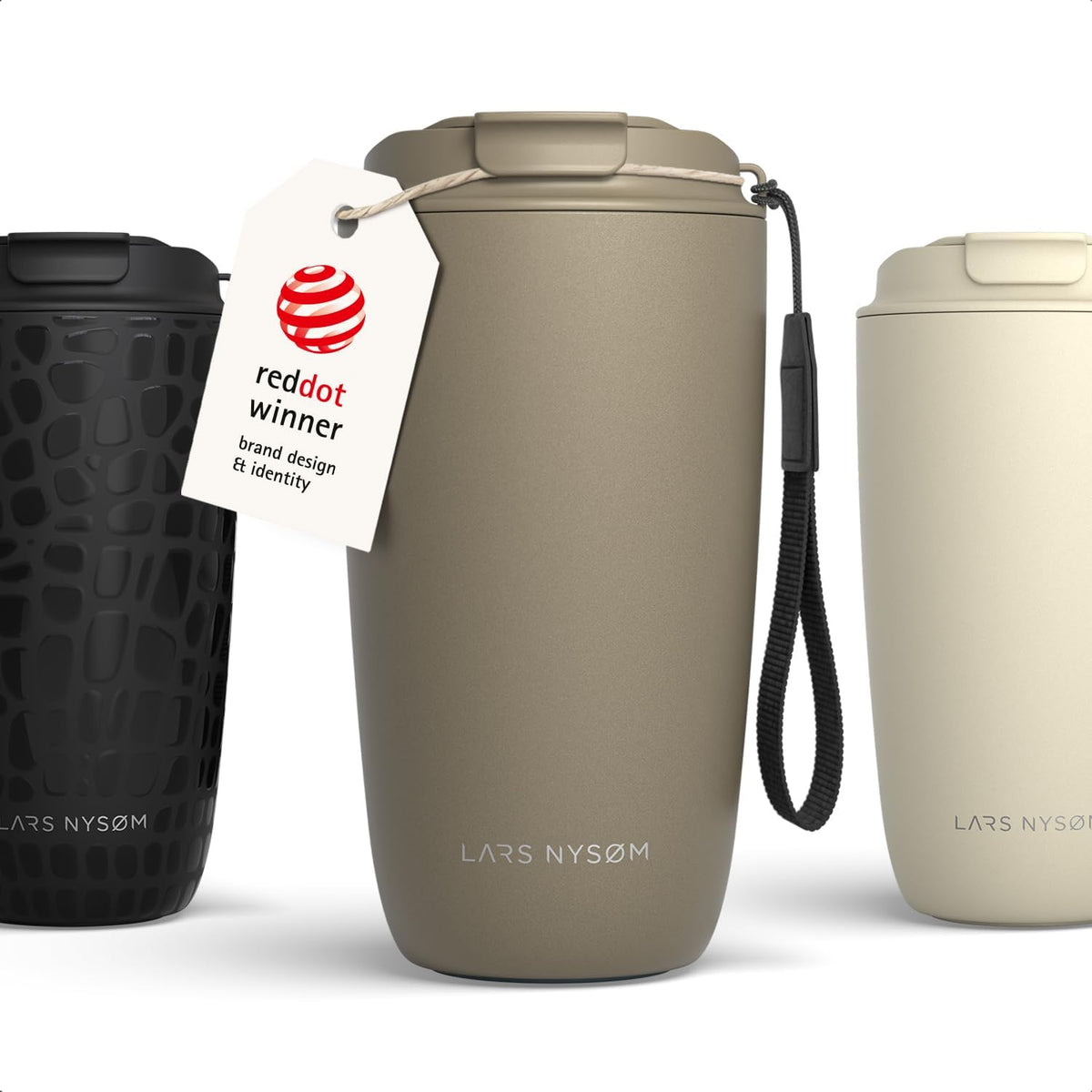 LARS NYSØM Thermo Coffee Mug-to-go with Strap 17oz - Coffee Travel Mug