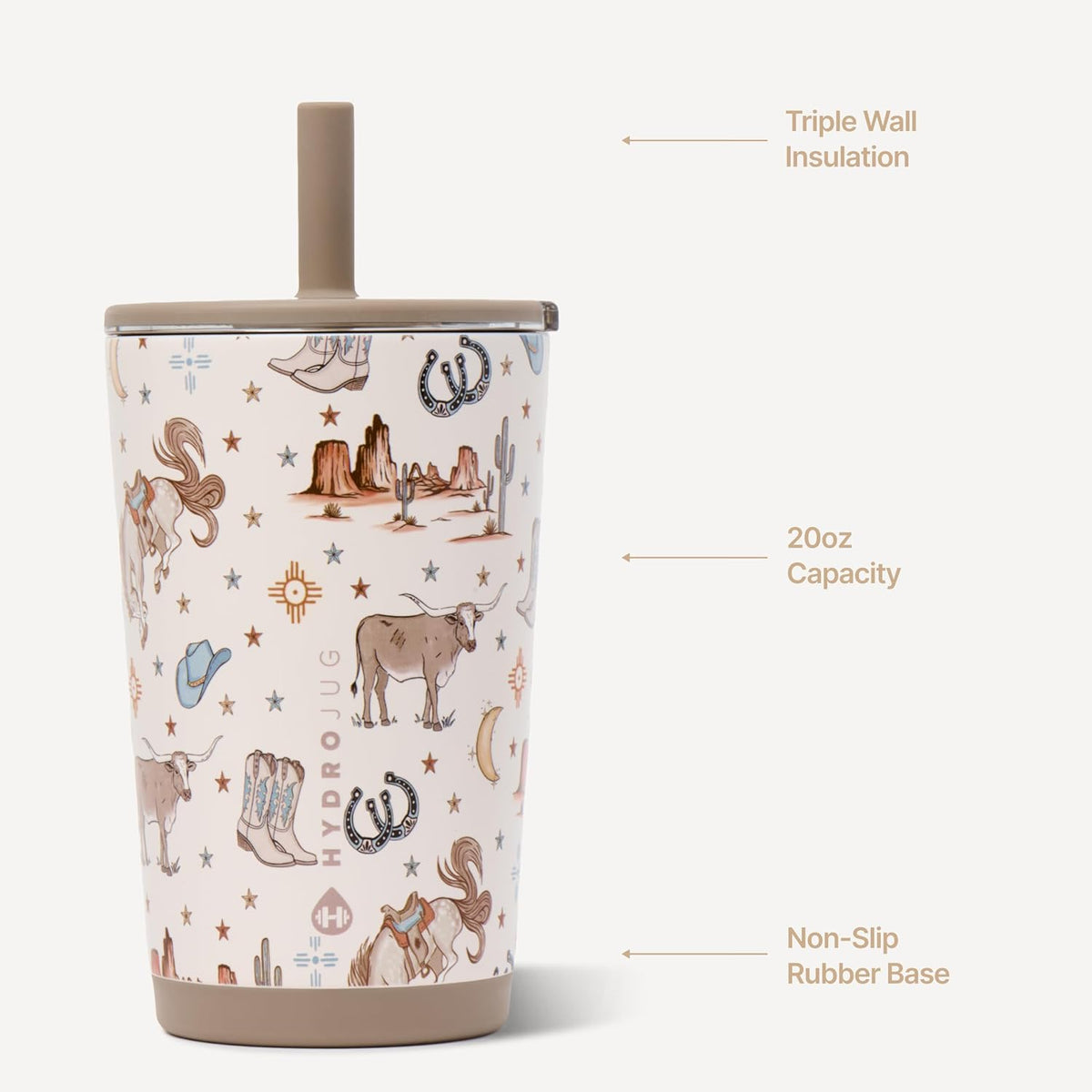 Everyday Tumbler 20 oz, Ceramic-Lined Straw Cup, Rodeo