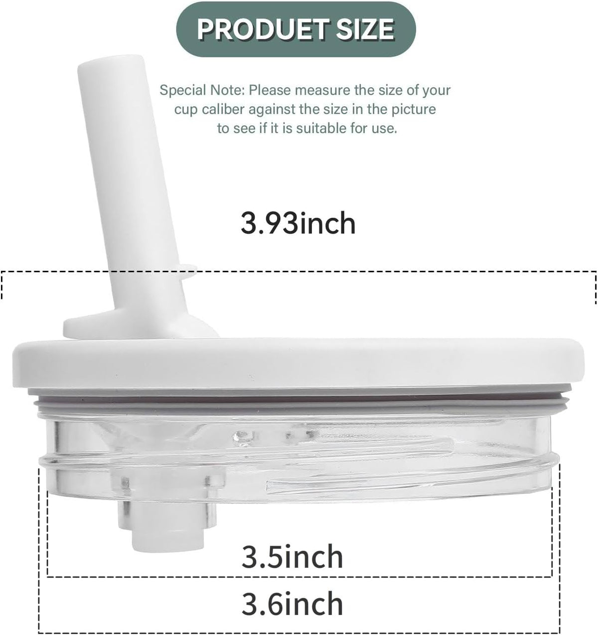 2 Pack Replacement Lids for Stanley Cup 40 oz, White + Black