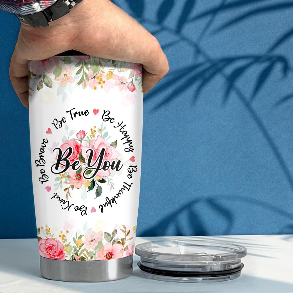 Sometimes You Forget You're Awesome Tumbler 20oz Inspirational Gifts Stainless Steel Insulated Tumblers Coffee Travel Mug Cup Gift for Coworkers Friends Sister Birthday Christmas