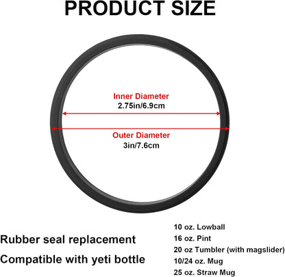 Rubber Seal Replacement Gaskets for Yeti Rambler 20 oz Tumbler Lids