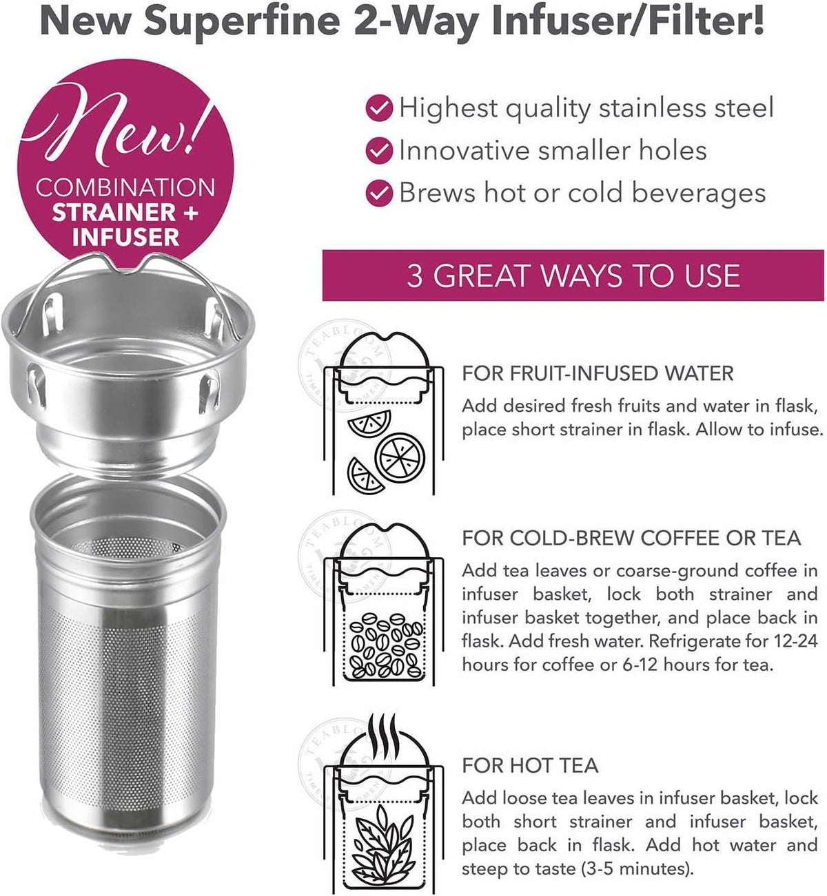 The ORIGINAL All-Brew Travel Tumbler & Thermos | OPRAH’s Favorite | 16oz/480ml Stainless Steel Insulated Water Bottle/Tea Flask/Cold Brew Coffee Mug